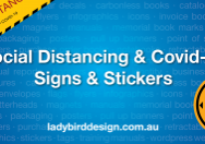 social distancing covid-19 sign stickers perth