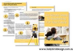 surveyor real estate development brochure perth graphic design